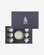 مجموعة ديملاج قرطبة من 6 فناجين قهوة تركية (ذهبي)