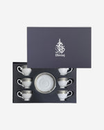 مجموعة ديملاج قرطبة من 6 فناجين قهوة تركية (بلاتينيوم)