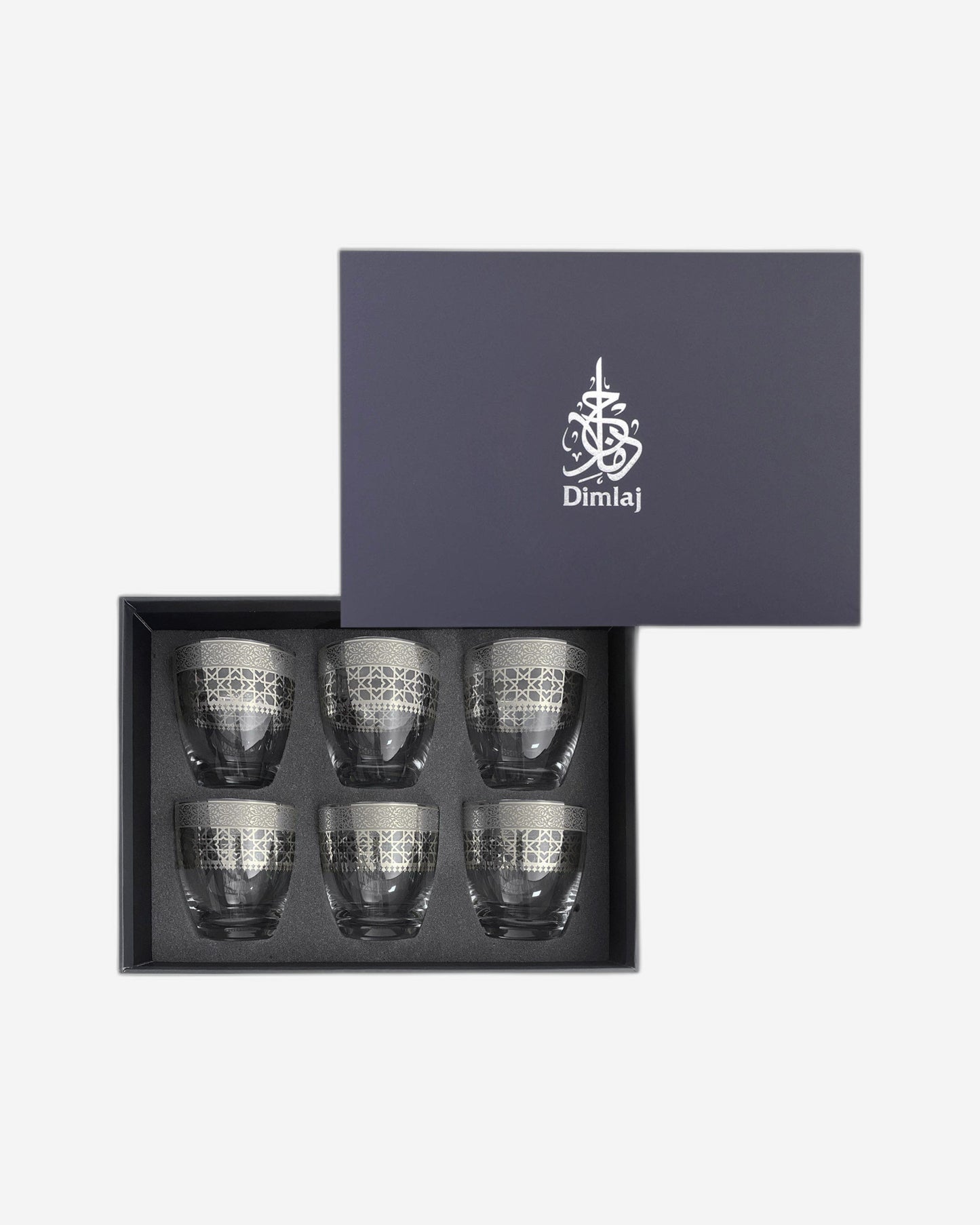 أكواب ديملاج كوردوبا القصيرة، 6 قطع، بلاتينيوم