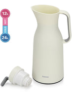 قارورة فيسمان المعزولة بالفراغ، سعة 1000 مل، بيضاء اللون مع بطانة زجاجية وردية اللون