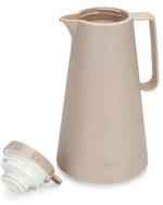 قارورة فيسمان المعزولة بالتفريغ، سعة 1000 مل، بلون كريمة الموكا، مع بطانة زجاجية وردية اللون