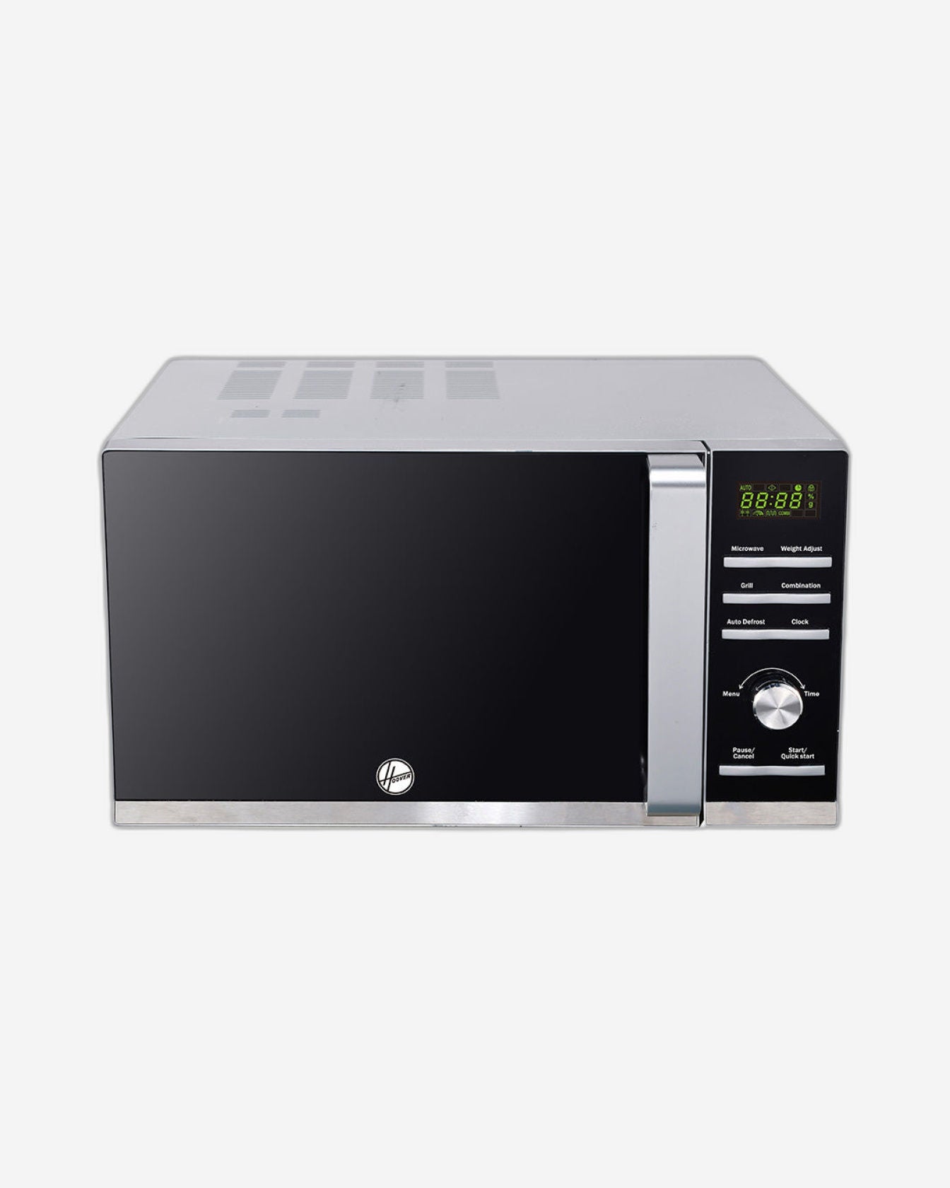 ميكروويف هوفر الرقمي سعة 30 لترًا مع فرن شواء - HMW-M30G-S، قوة 900 واط، خاصية إذابة الجليد، وظيفة الشواء، زر تحكم رقمي، أسود