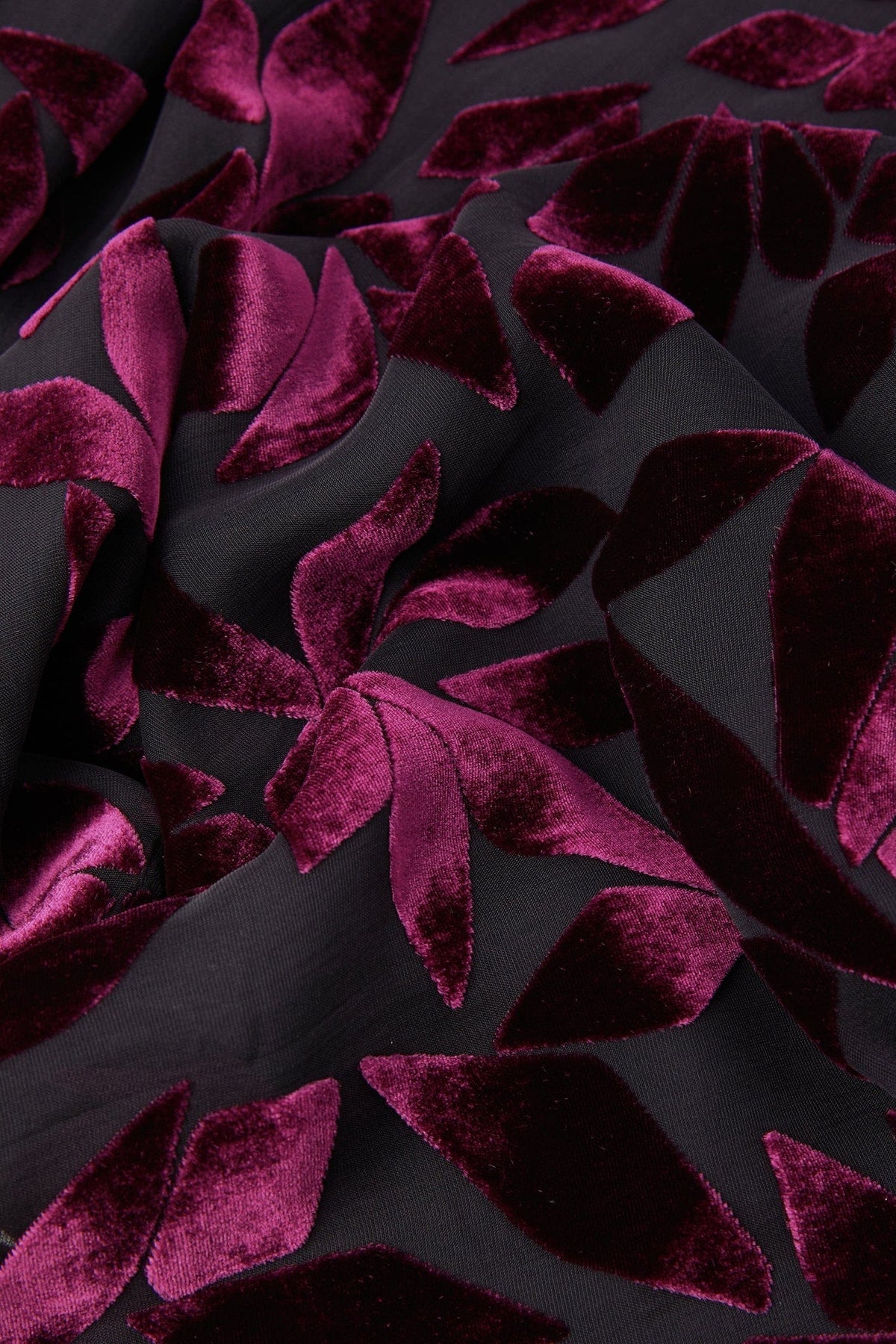 Idalia Velvet Burn Out Skirt in Cerise Geo Pink