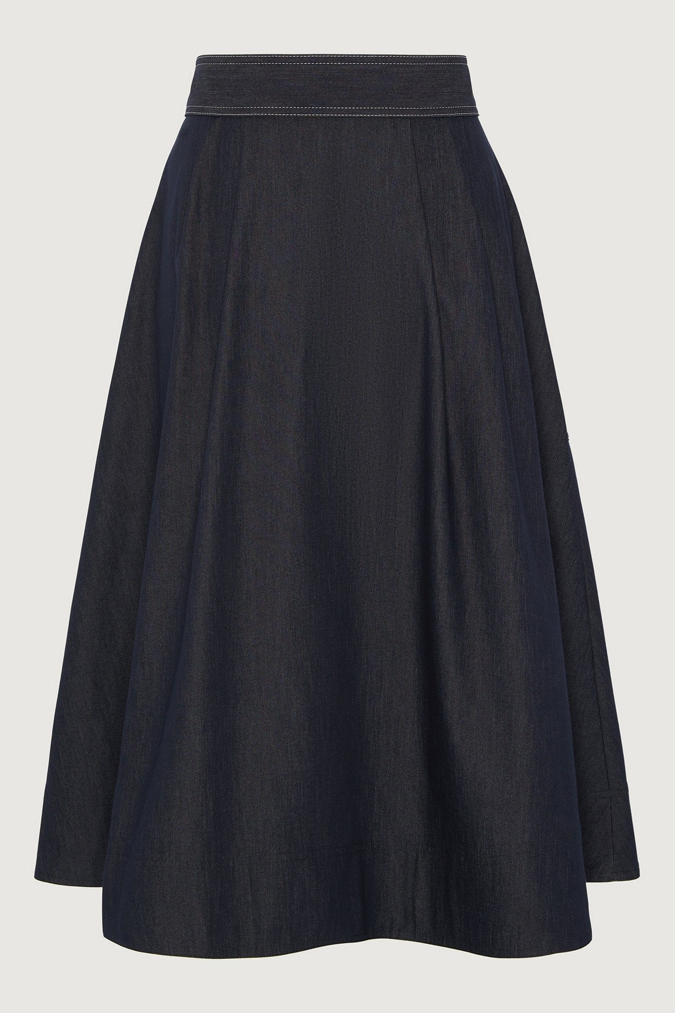 Faye Full Skirt in Denim