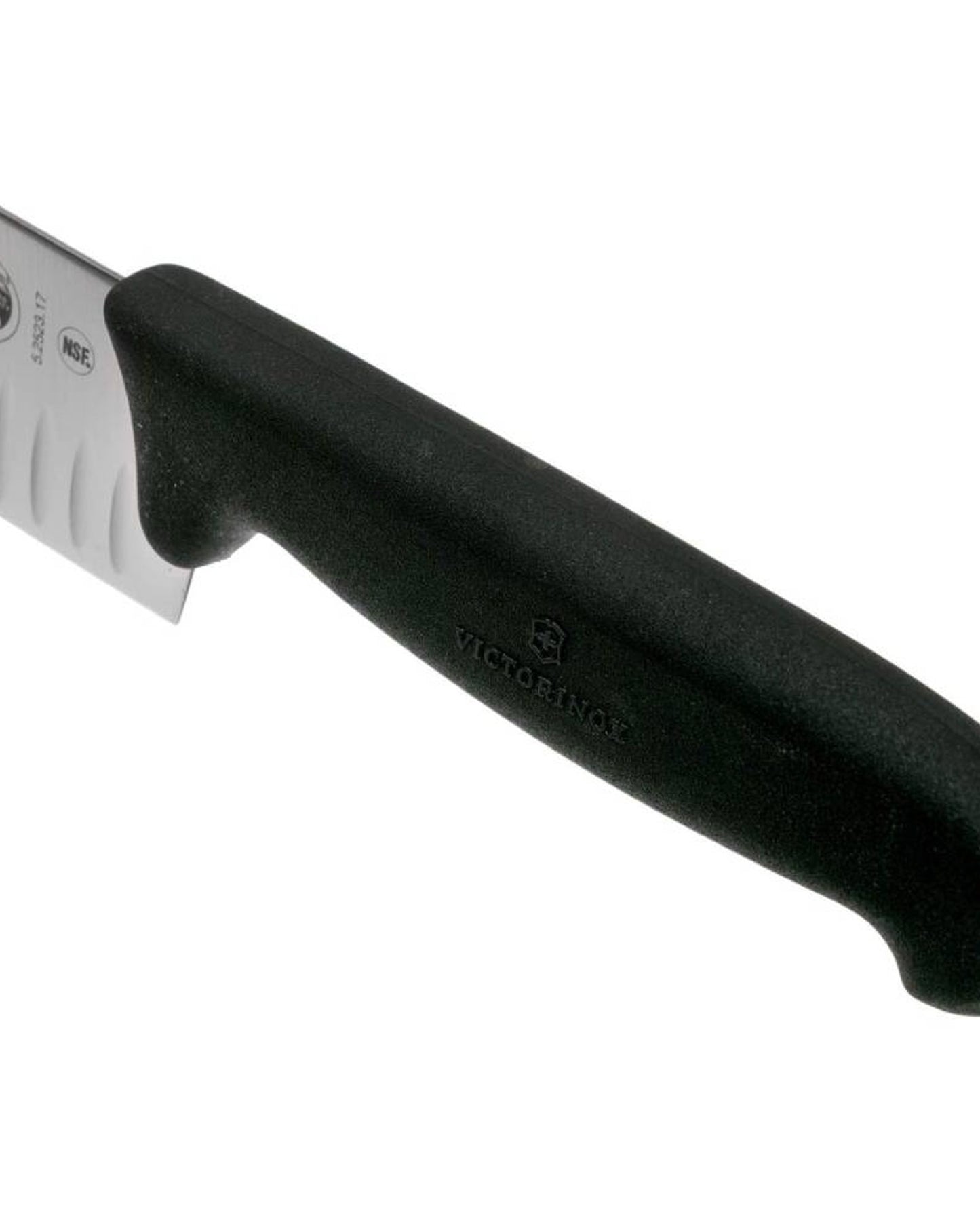 سكين سانتوكو فيبروكس من فيكتورينوكس، 17 سم، مستقيم، أسود - 5.2523.17