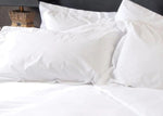 Linen Obsession "Real Hotel Linen" عدد 500 خيط من الساتين القطني باللون الأبيض