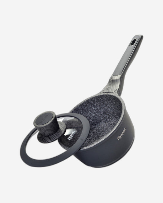 مقلاة صلصة فيسمان مع غطاء رمادي 16×8.5 سم/1.4 لتر من الألومنيوم مع قاعدة حثية وطلاء غير لاصق من سلسلة بريستيج