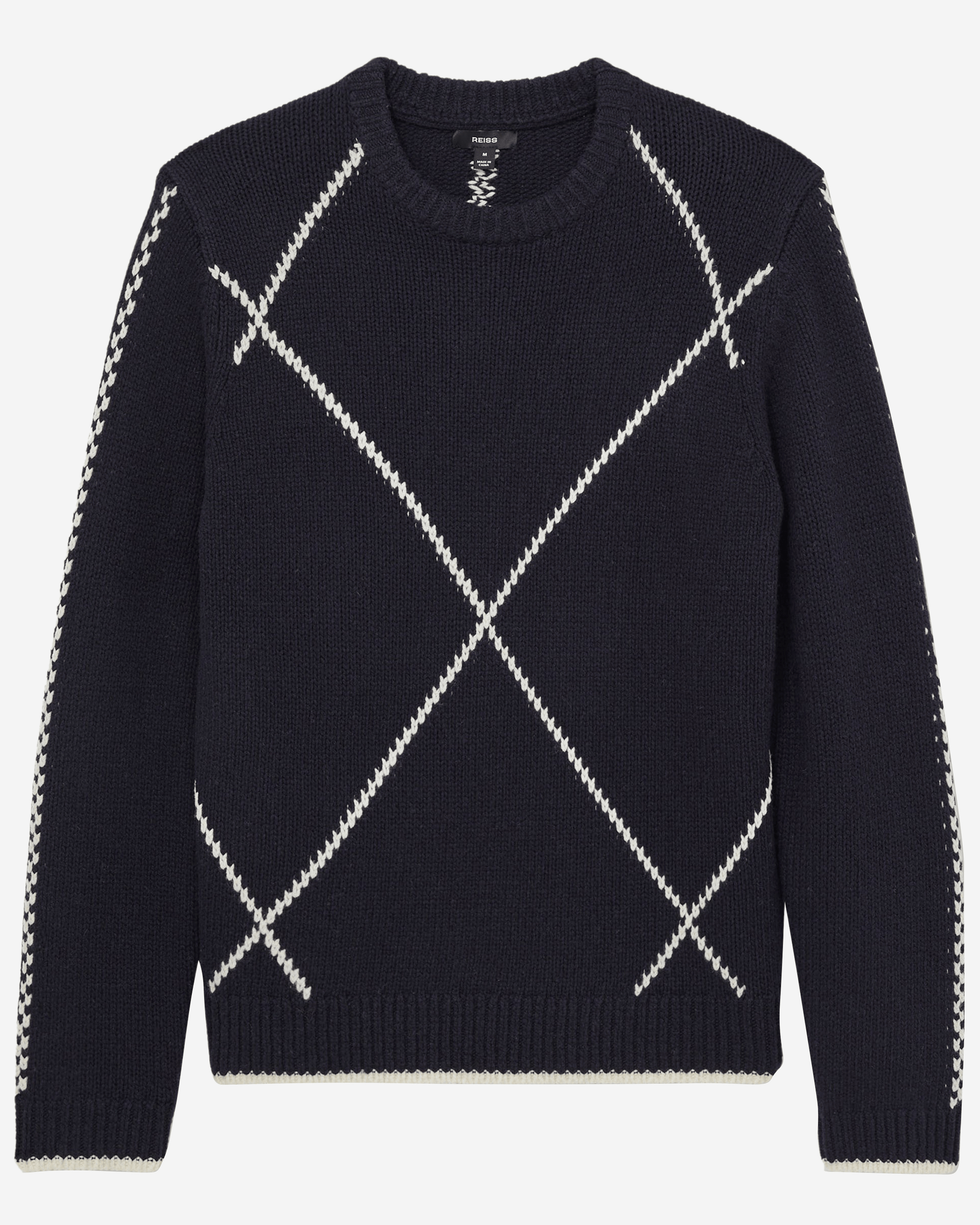 Reiss LS Wool Interest Crew Neck Jumper
