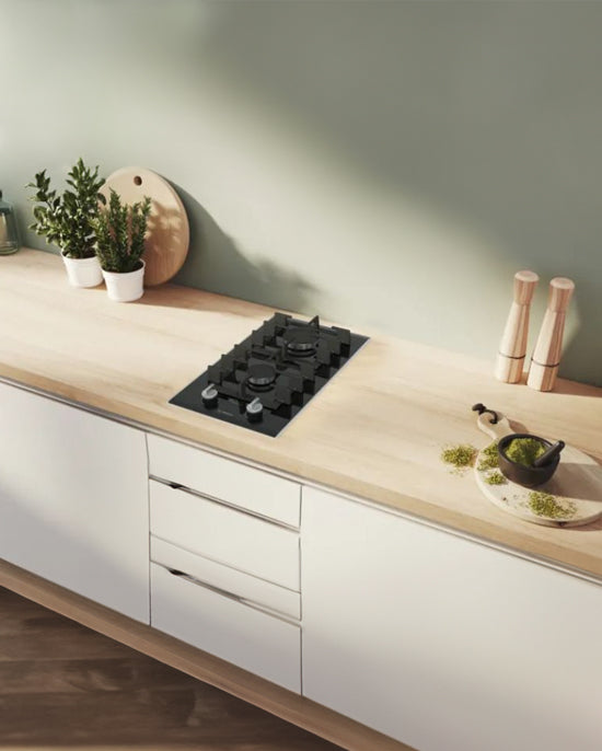 موقد غاز بوش دومينو ذو شعلتين من السيراميك