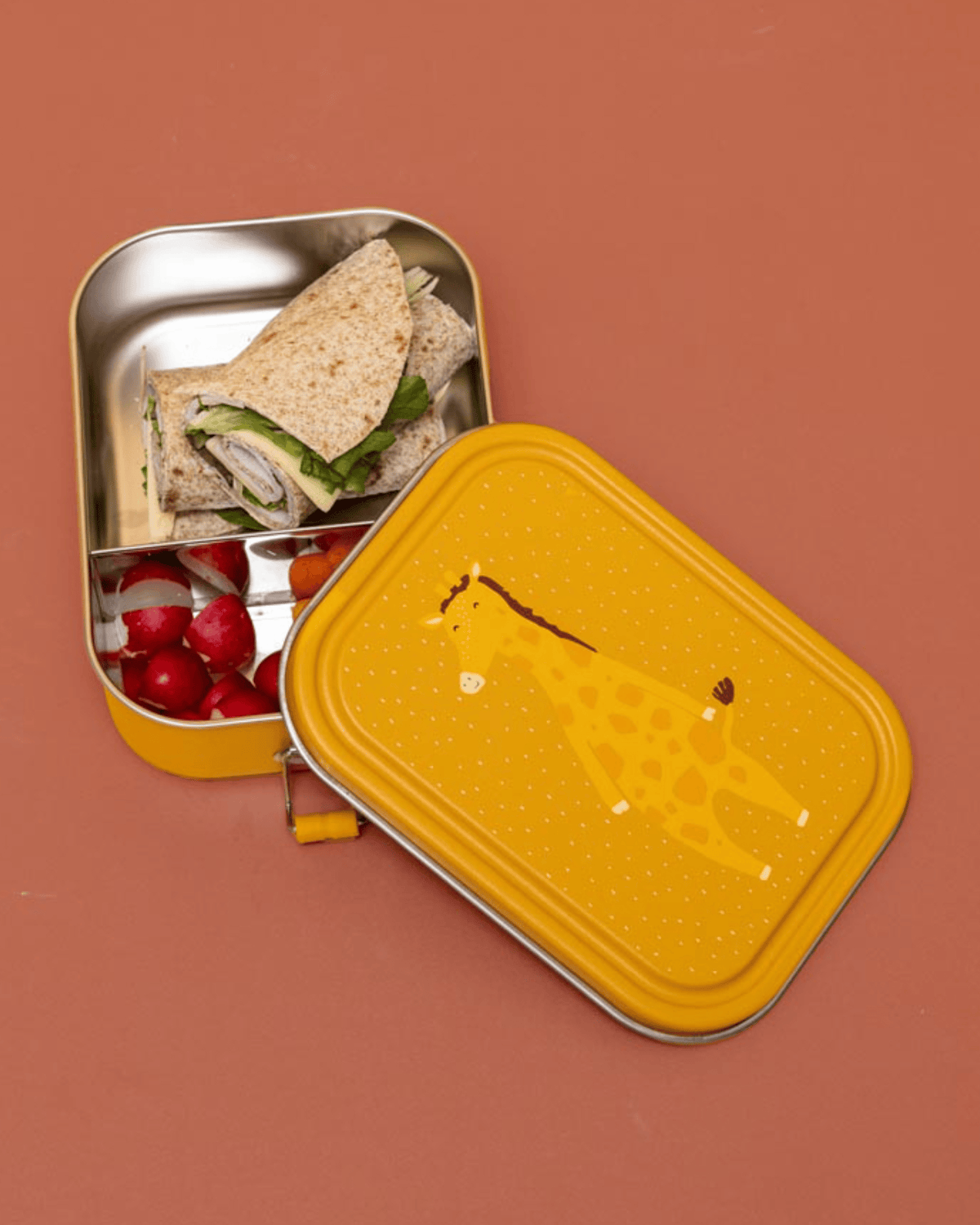 Trixie Stainless Steel Lunch Box Large - 2-Compartment - Mr. Giraffe