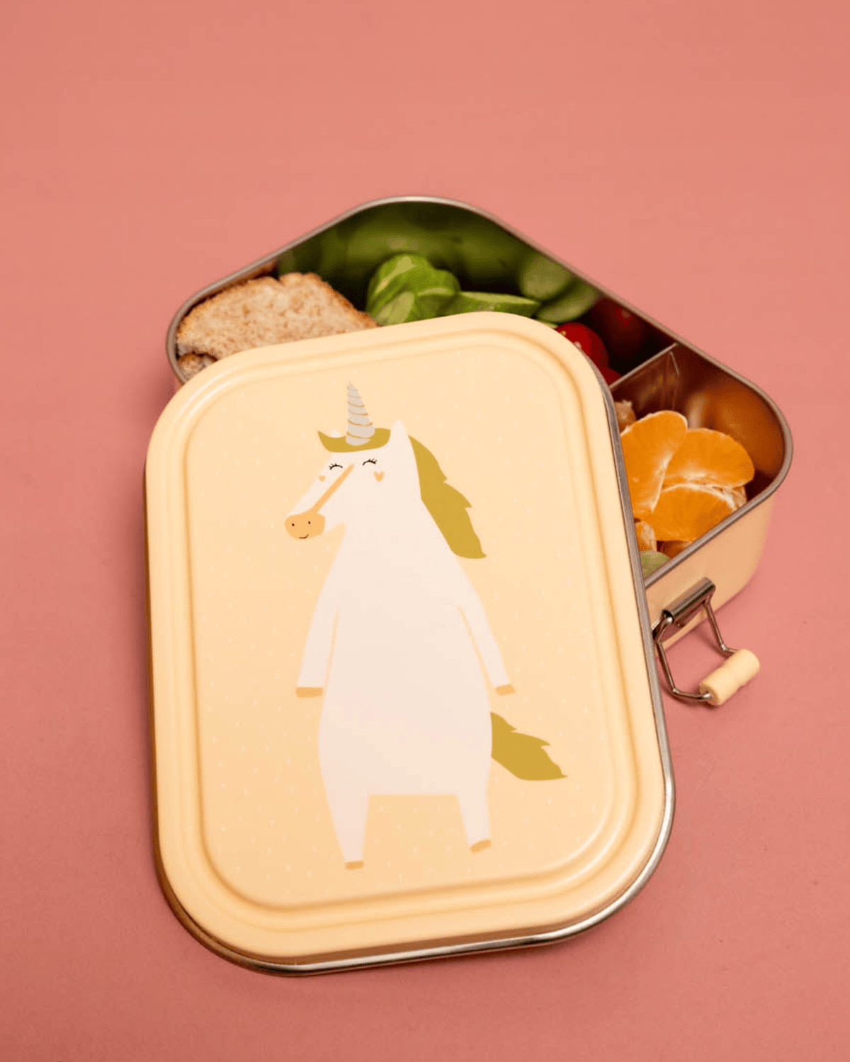 Trixie Stainless Steel Lunch Box Large - 2-Compartment - Mrs. Unicorn