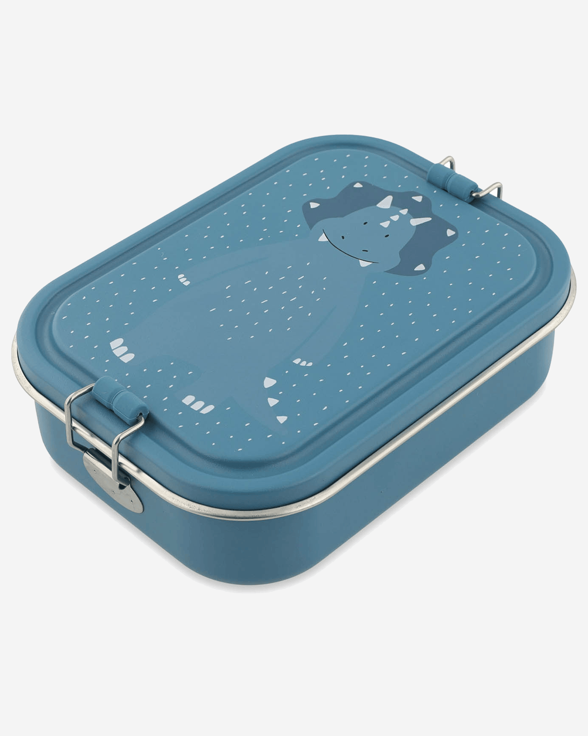 Trixie Stainless Steel Lunch Box Large - 2-Compartment - Mr. Triceratops