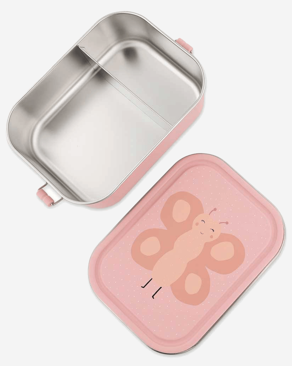 Trixie Stainless Steel Lunch Box Large - 2-Compartment - Mrs. Butterfly