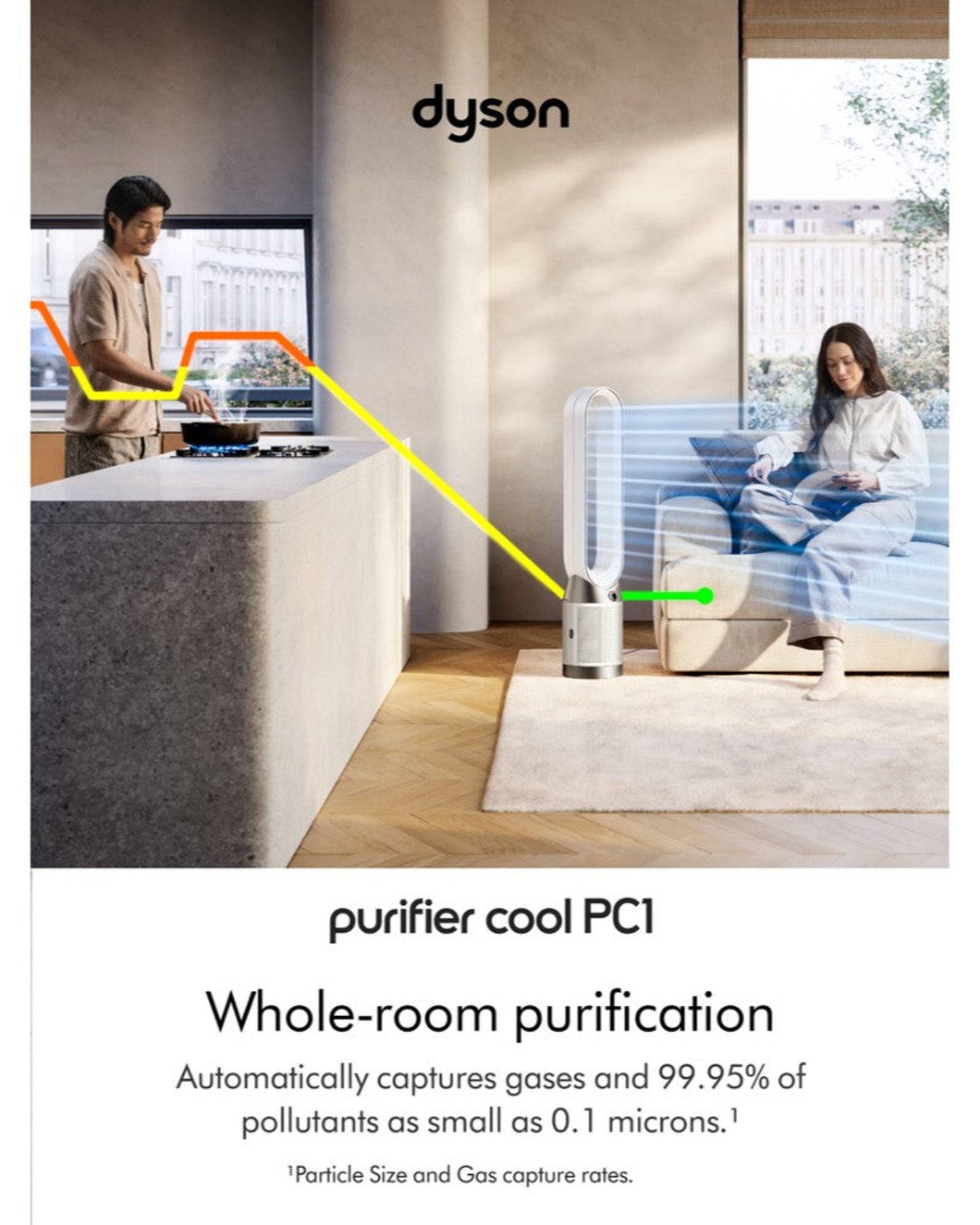 جهاز تنقية الهواء دايسون كول بي سي 1 الأبيض