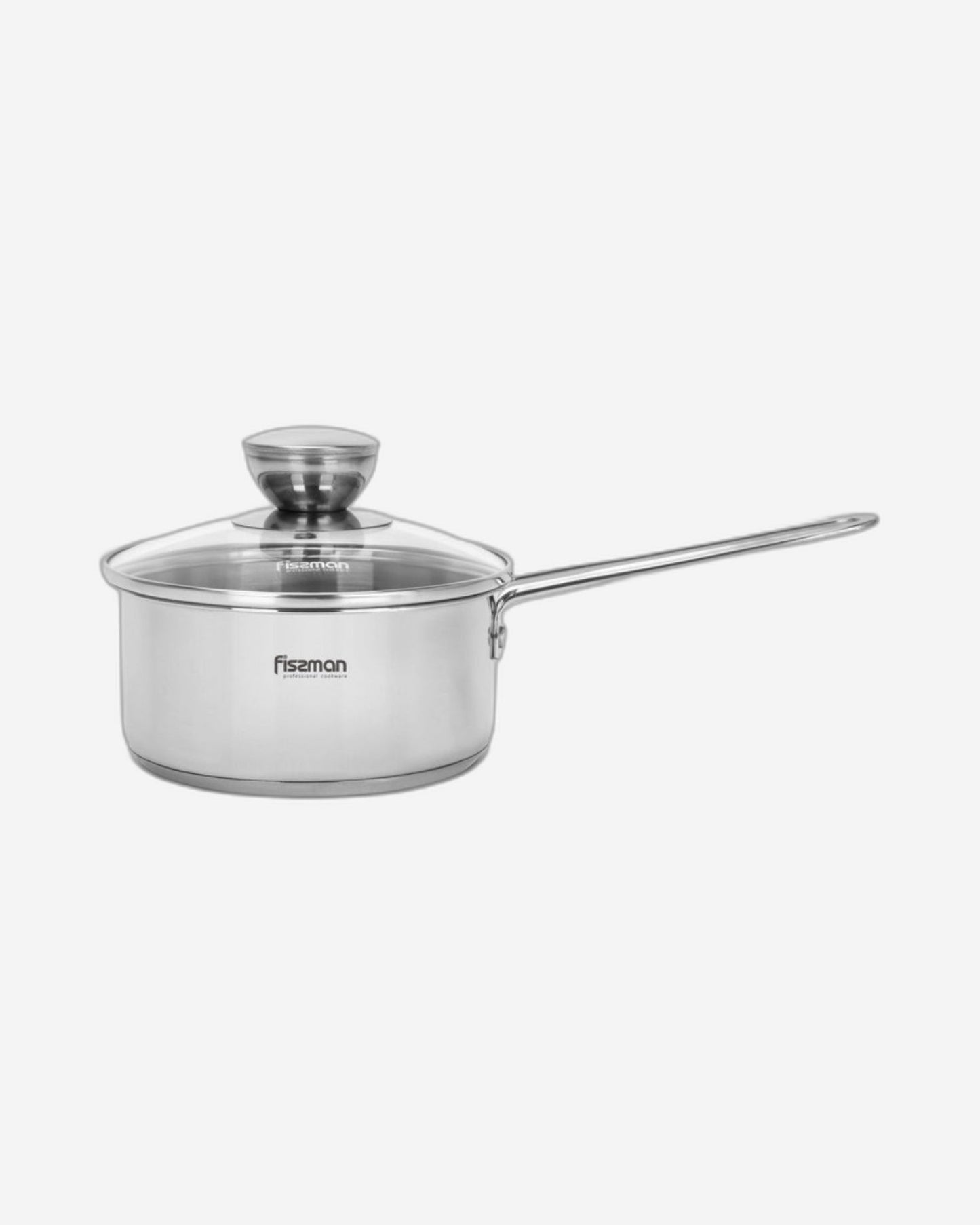 قدر فيسمان مع غطاء زجاجي 14×6.5 سم / 0.9 لتر من الفولاذ المقاوم للصدأ