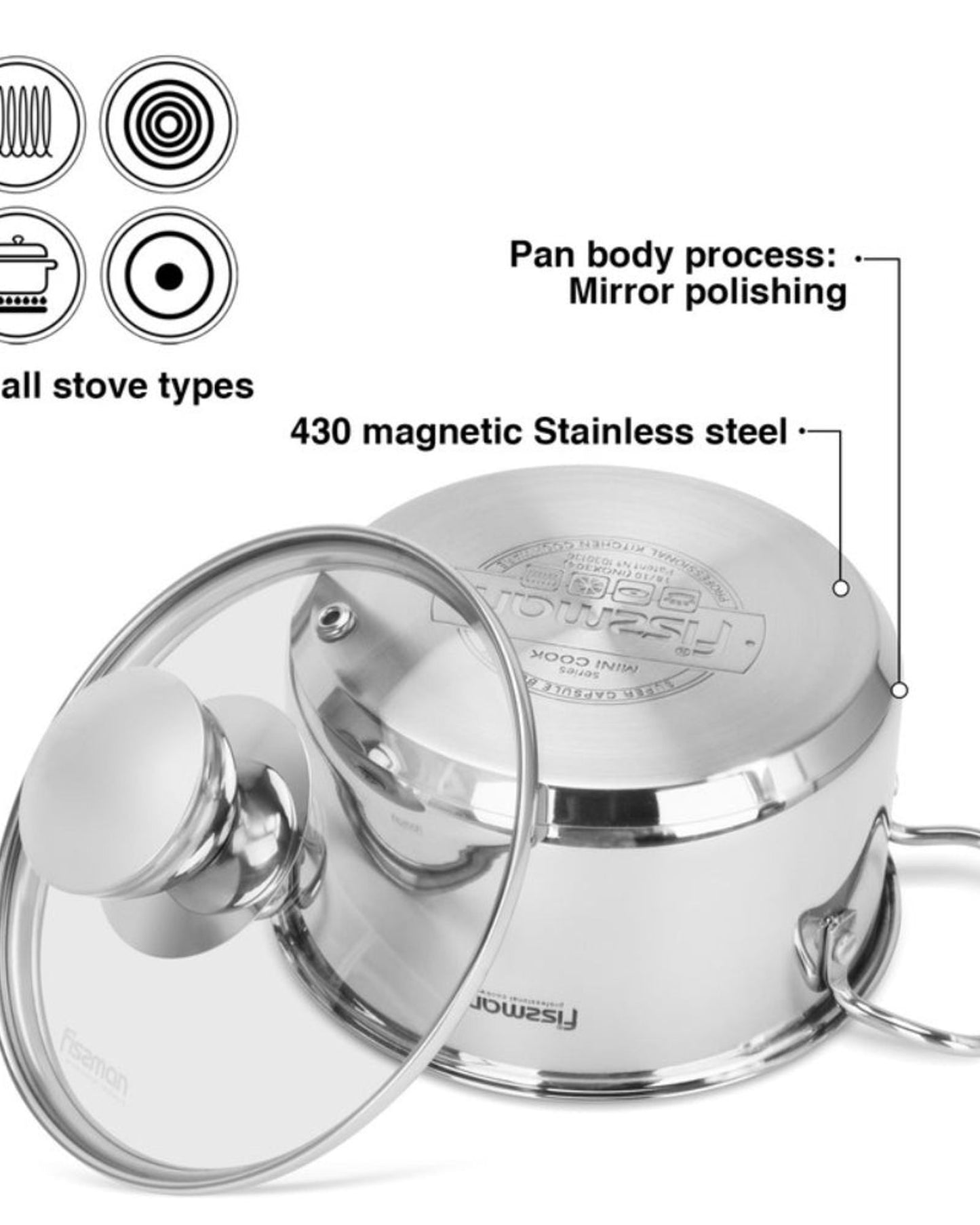 قدر فيسمان سعة 0.9 لتر مع غطاء