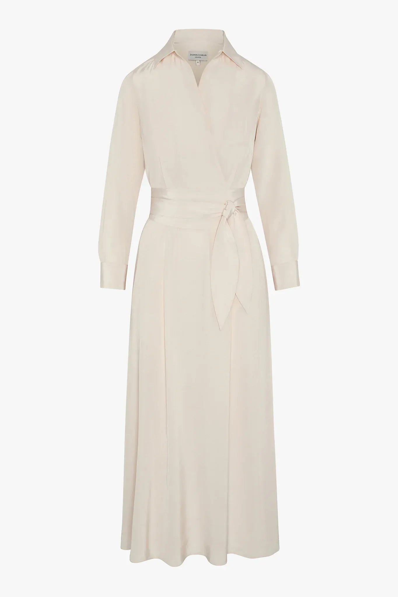 Hortensia Silk Wrap Dress with Slip in Blush