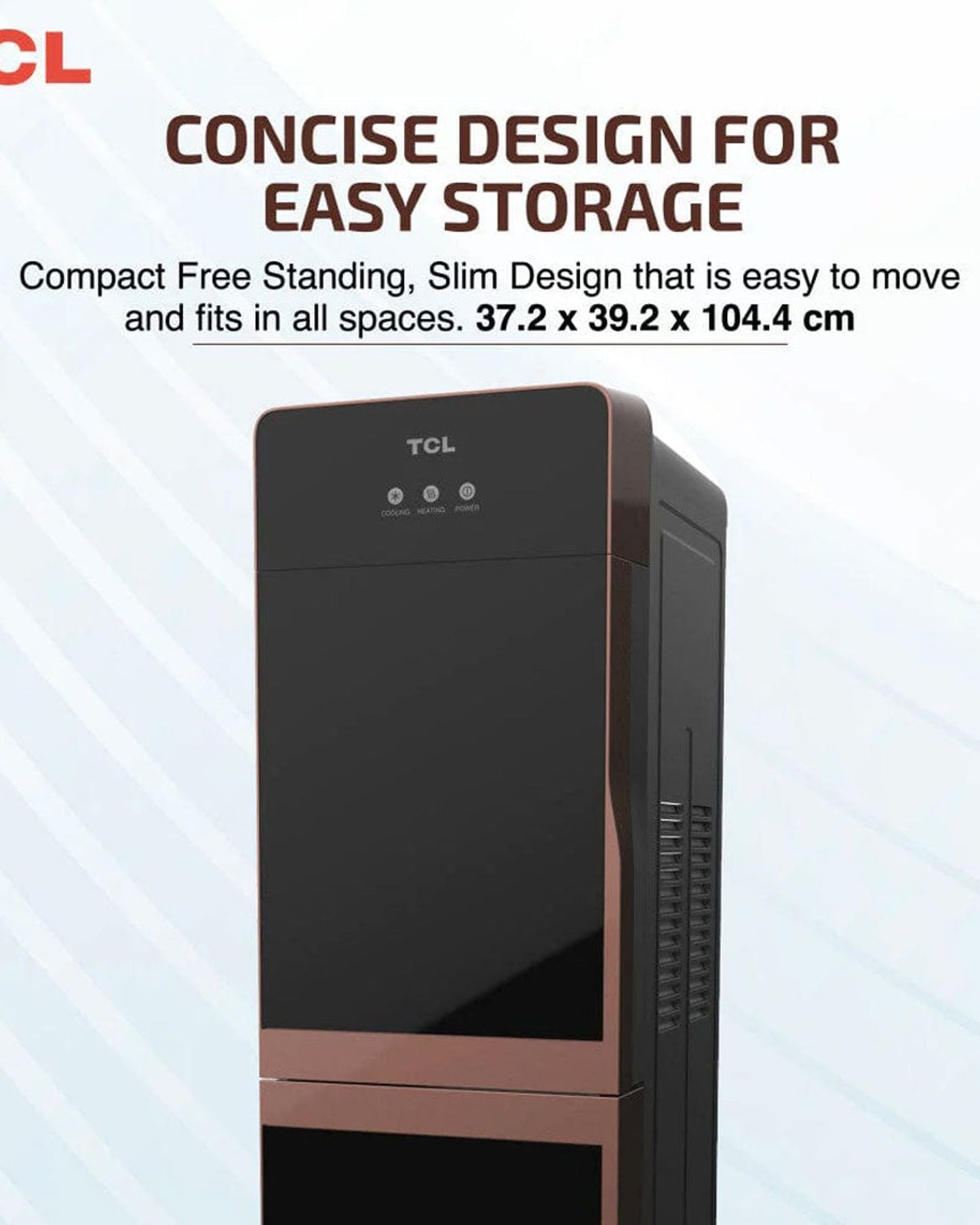 موزع مياه TCL ذو تحميل علوي بثلاث صنابير
