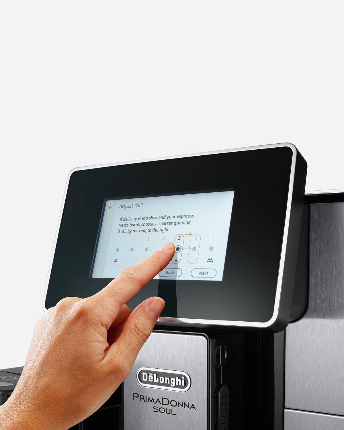 ماكينة قهوة بالحبوب ديلونجي بريمادونا سول، بأكثر من 20 وصفة قهوة – ECAM610.75.MB (معتمد من ESMA)