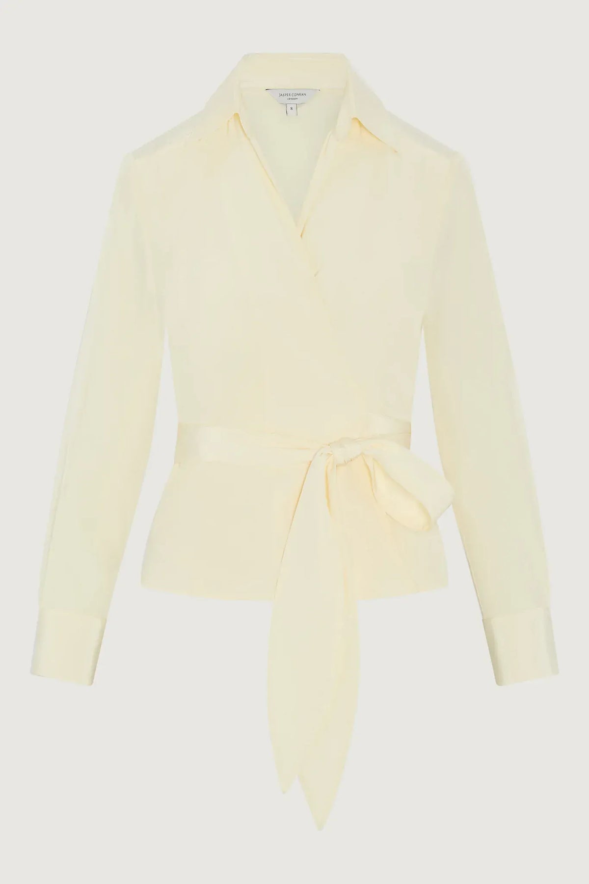 Genevieve Silk Wrap Shirt in Black