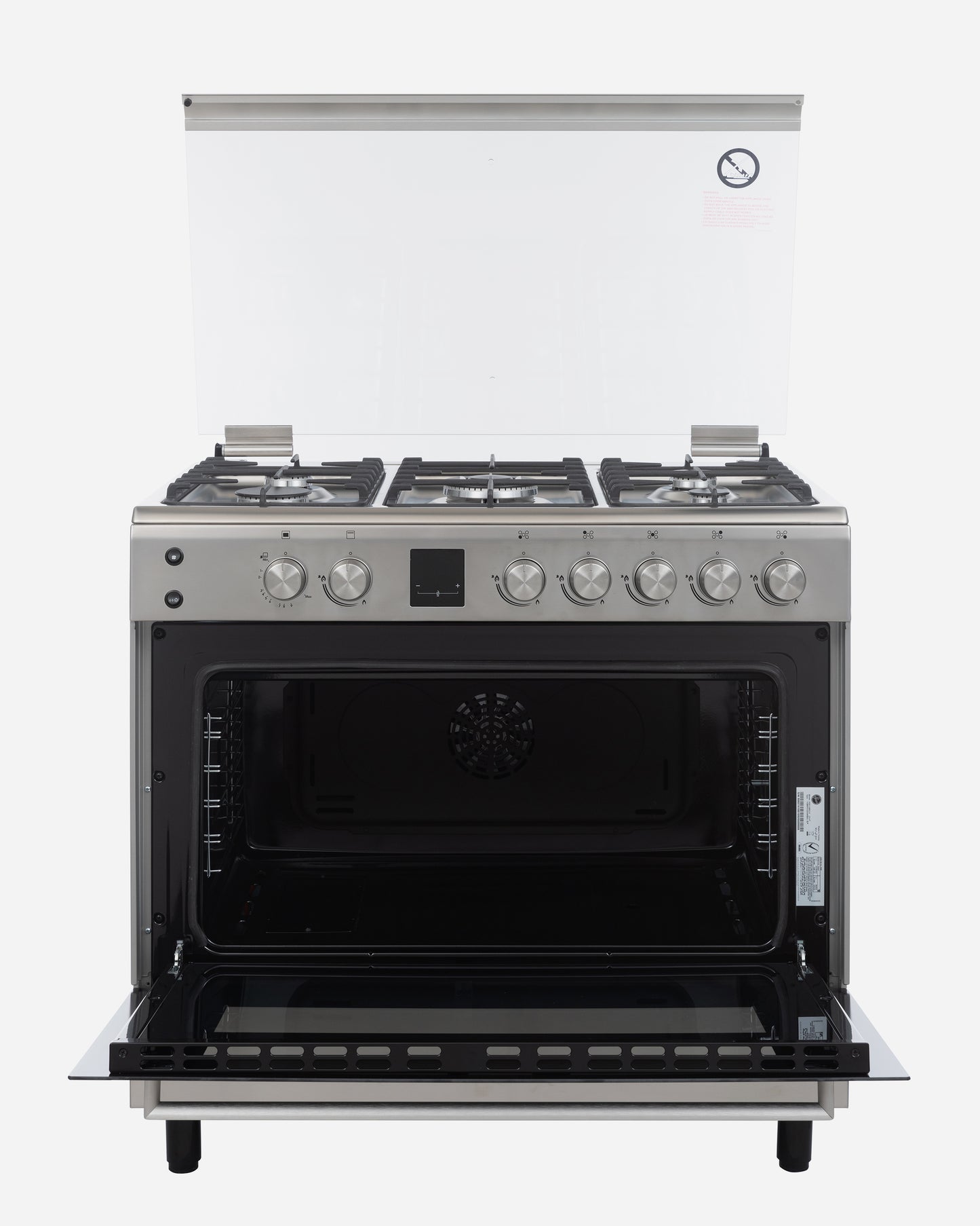 طباخ غاز مستقل بالكامل من هوفر، 5 شعلات وشواية – HGC-V95G-S (معتمد من ESMA)