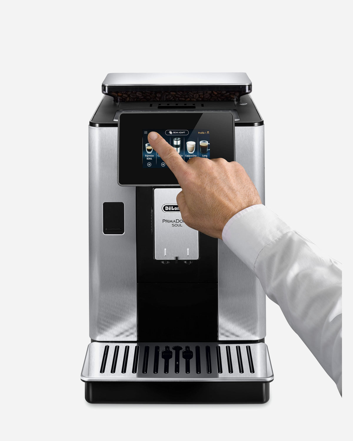 ماكينة قهوة بالحبوب ديلونجي بريمادونا سول، بأكثر من 20 وصفة قهوة – ECAM610.75.MB (معتمد من ESMA)