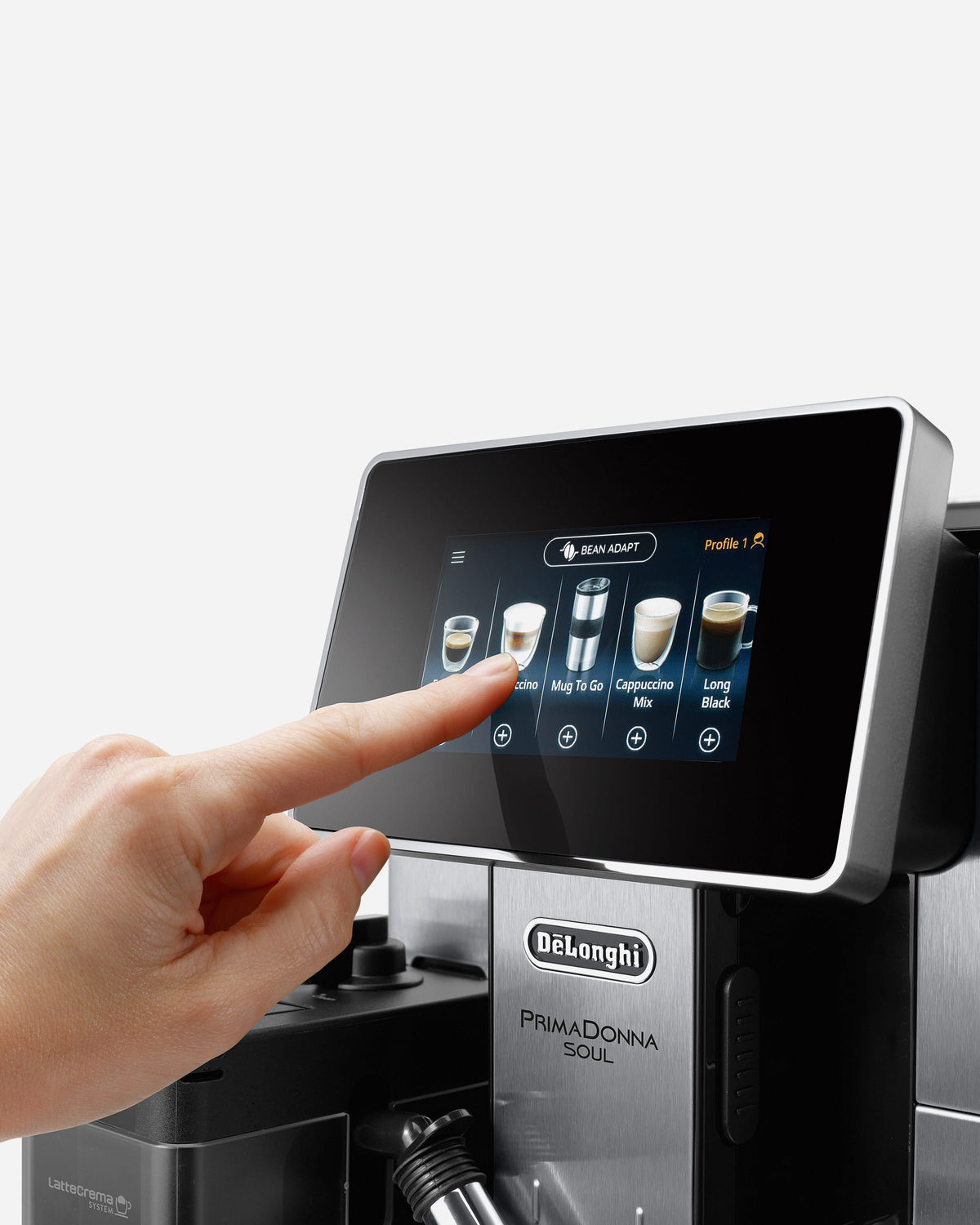 ماكينة قهوة بالحبوب ديلونجي بريمادونا سول، بأكثر من 20 وصفة قهوة – ECAM610.75.MB (معتمد من ESMA)