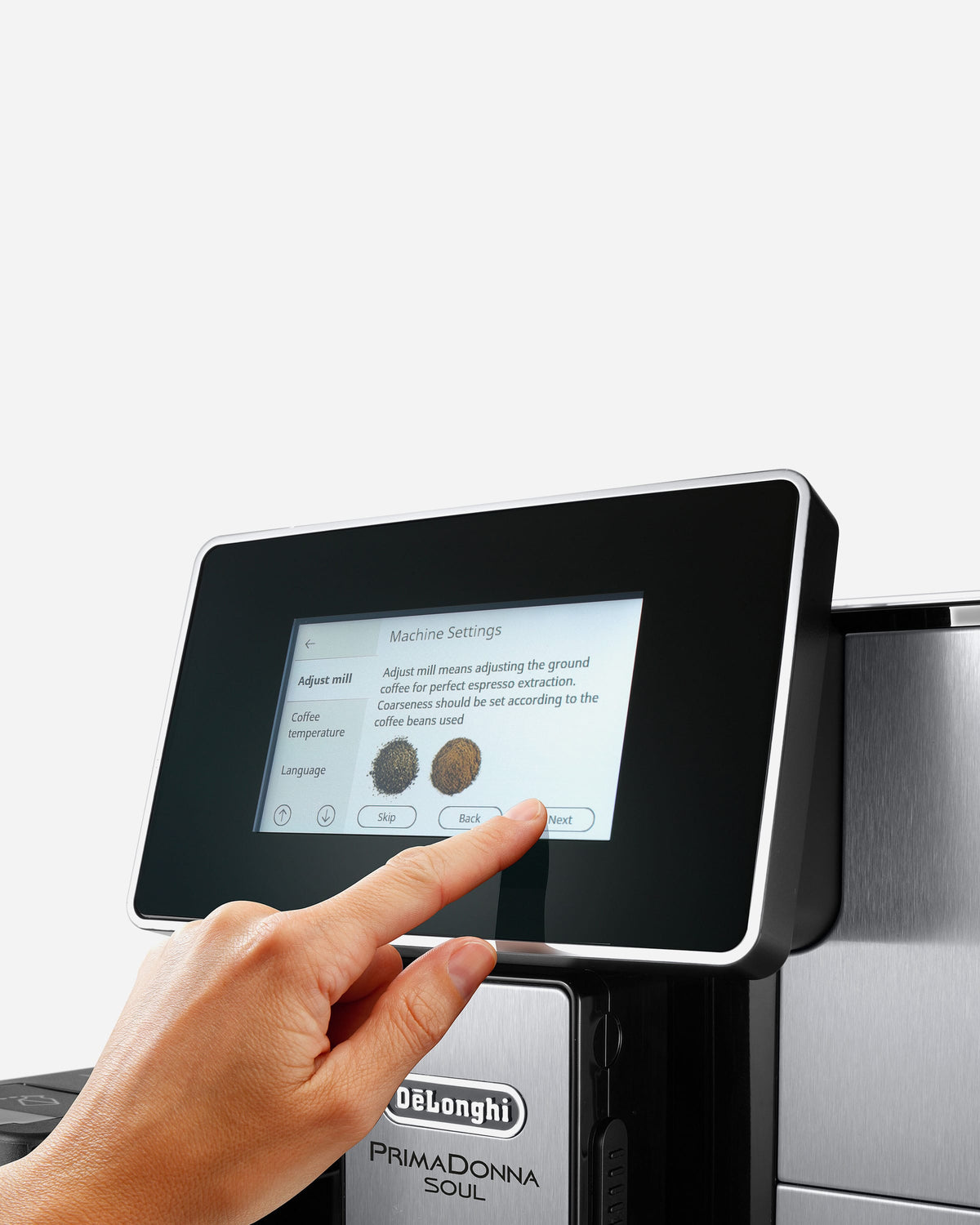 ماكينة قهوة بالحبوب ديلونجي بريمادونا سول، بأكثر من 20 وصفة قهوة – ECAM610.75.MB (معتمد من ESMA)