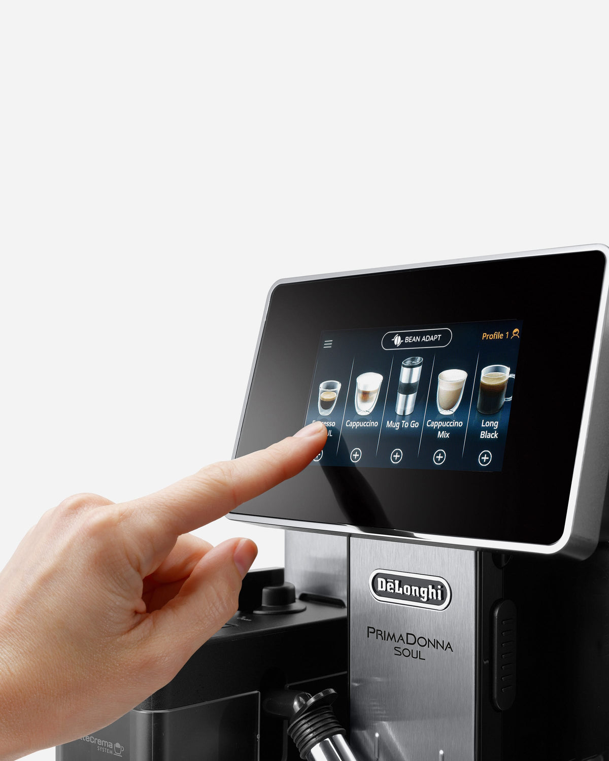 ماكينة قهوة بالحبوب ديلونجي بريمادونا سول، بأكثر من 20 وصفة قهوة – ECAM610.75.MB (معتمد من ESMA)