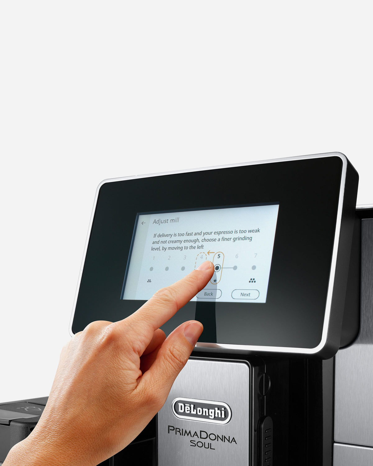 ماكينة قهوة بالحبوب ديلونجي بريمادونا سول، بأكثر من 20 وصفة قهوة – ECAM610.75.MB (معتمد من ESMA)