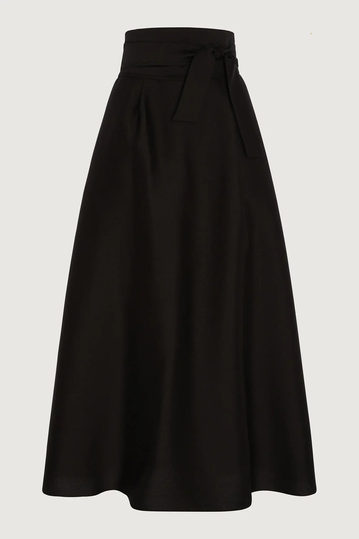 Gwen Wool Silk Skirt in Red