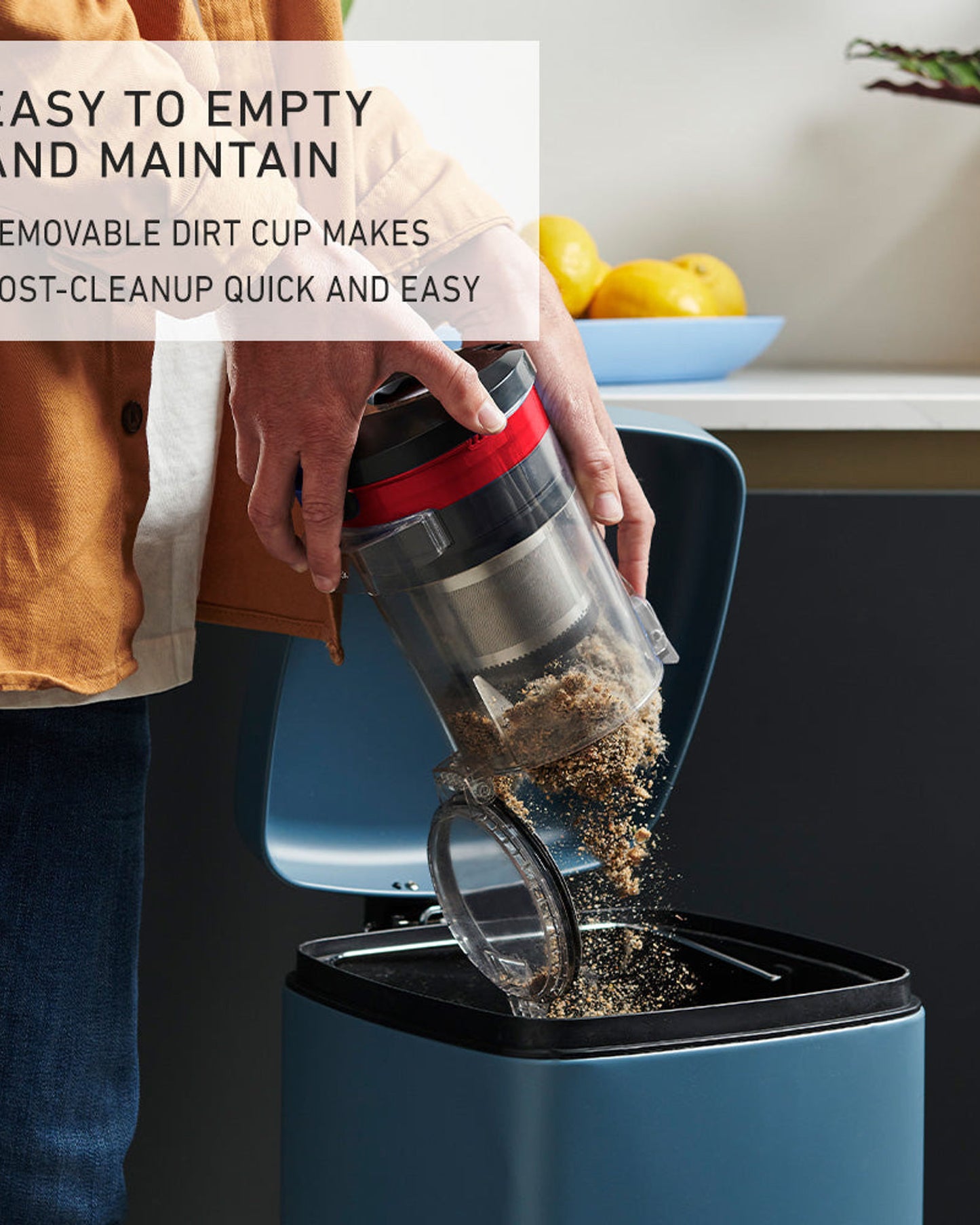 مكنسة كهربائية هوفر المنزلية القوية اللاسلكية مع وقت تشغيل 40 دقيقة، مكنسة يدوية للمنزل والسجاد والأرضيات الخشبية وشعر الحيوانات الأليفة، مكنسة كهربائية عصا، ضمان لمدة عامين، لون أسود - CLSV-VPMC