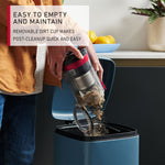 مكنسة كهربائية لاسلكية من هوفر، مكنسة كهربائية منزلية قوية مع وقت تشغيل 40 دقيقة، مكنسة يدوية للمنزل والسجاد والأرضيات الخشبية وشعر الحيوانات الأليفة، ضمان لمدة عامين، لون فضي - CLSV-VPME