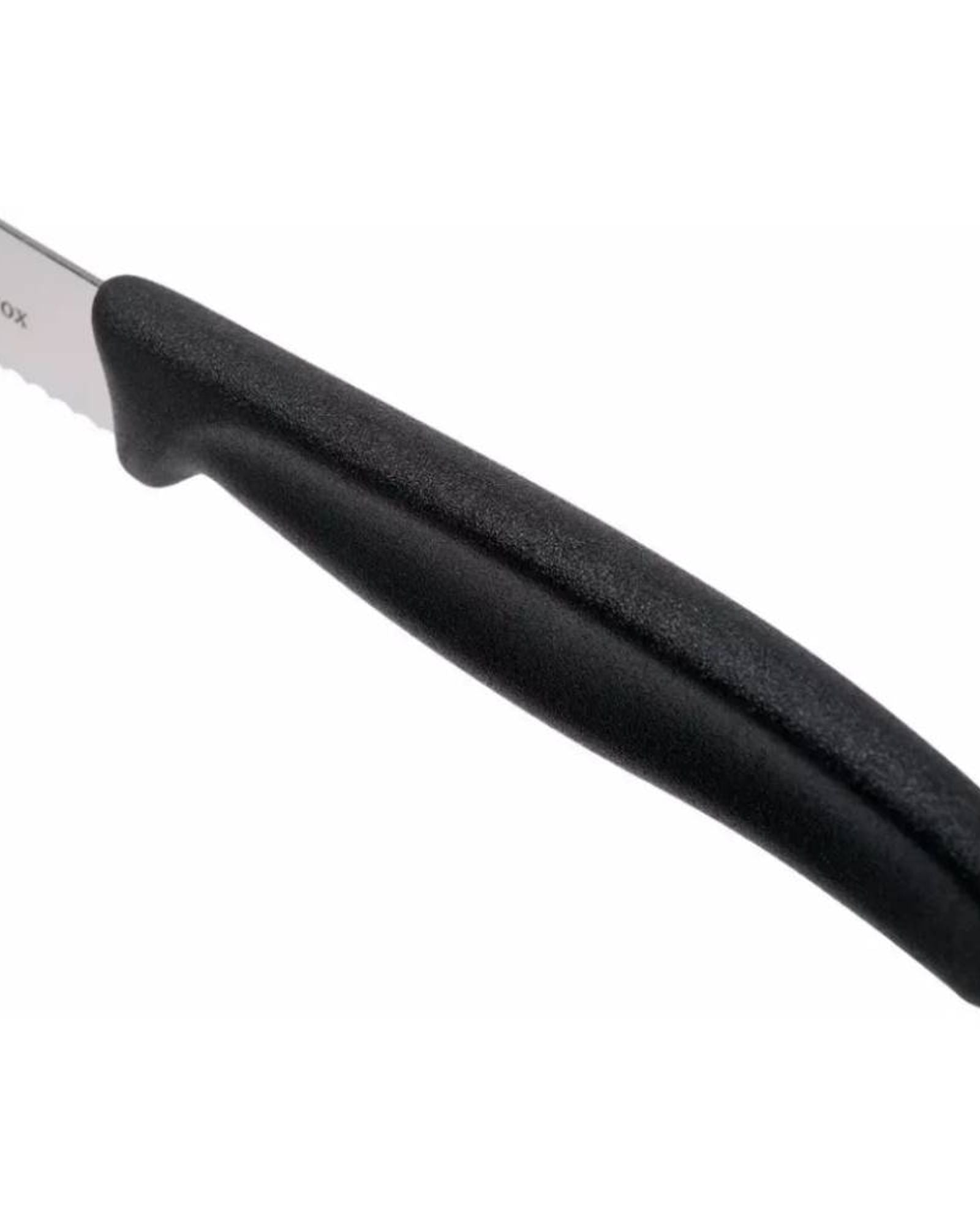 سكين فيكتورينوكس سويس كلاسيك للطماطم والمائدة، 6 قطع، 11 سم، أسود مموج - 6.7833.6