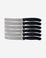 سكين فيكتورينوكس سويس كلاسيك للطماطم والمائدة، 6 قطع، 11 سم، أسود مموج - 6.7833.6