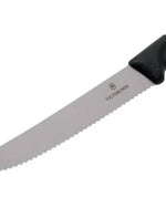 سكين فيكتورينوكس سويس كلاسيك للطماطم والمائدة، 6 قطع، 11 سم، أسود مموج - 6.7833.6