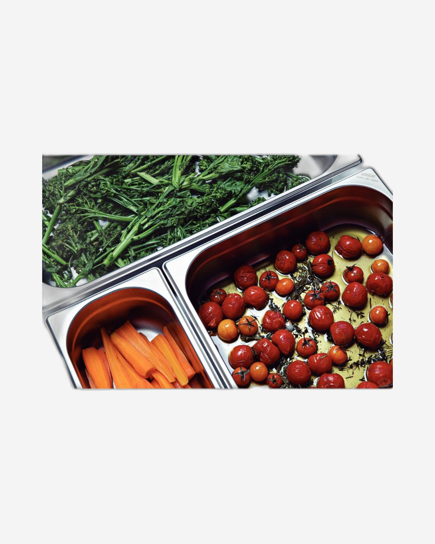 صينية طعام ترامونتينا GN 1/3 من الفولاذ المقاوم للصدأ بدون مقابض، عمق 65 مم - فولاذ 304