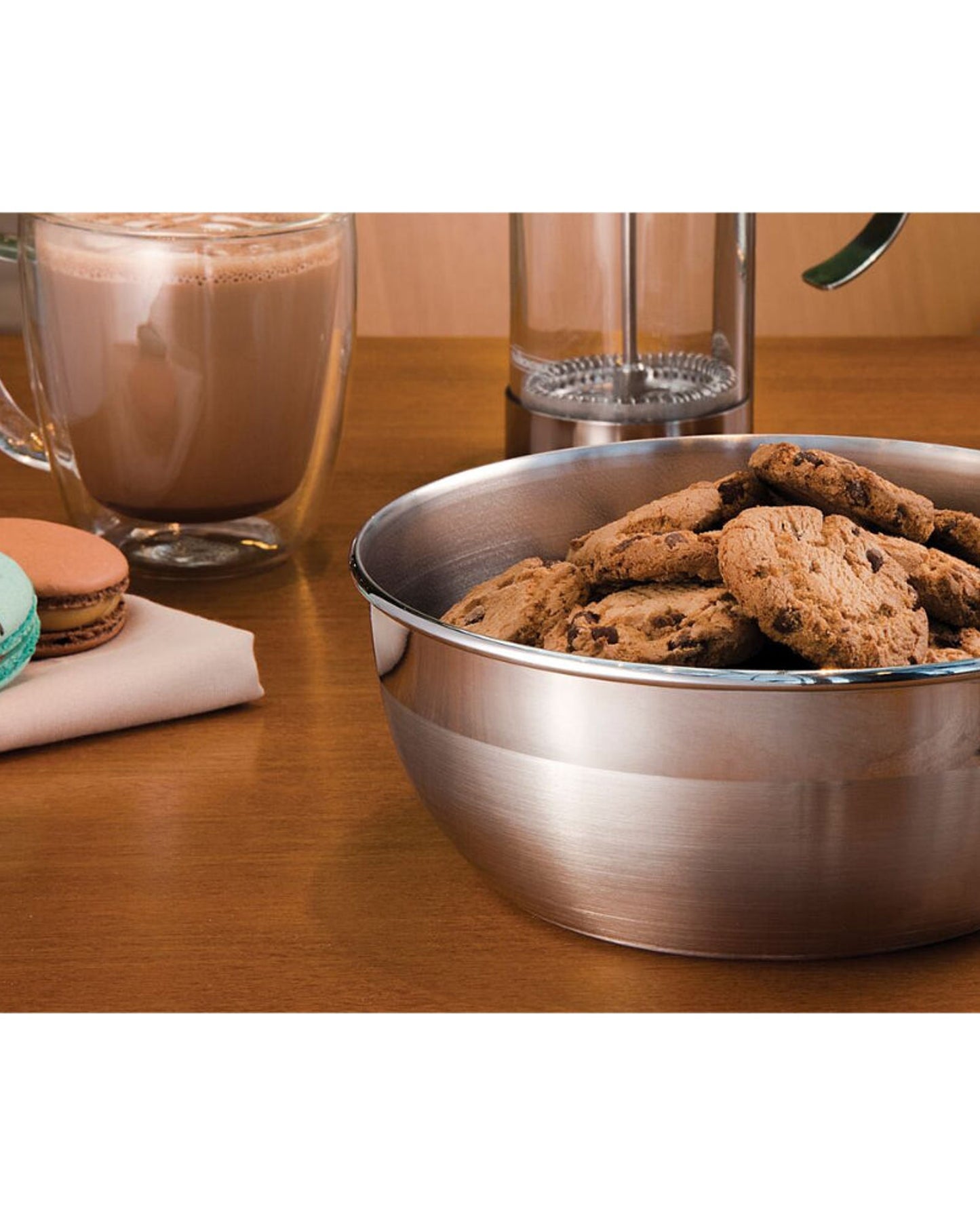 وعاء ترامونتينا فريزينوكس دائري من الفولاذ المقاوم للصدأ بلمسة نهائية غير لامعة، بدون غطاء، 28 سم و5.8 لتر