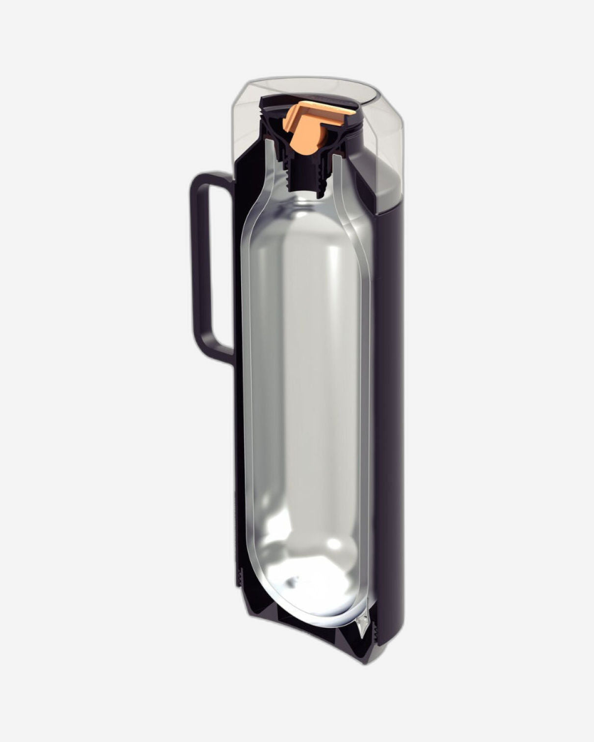 موزع مشروبات حراري بلاستيكي أسود من ترامونتينا إكساتا مع بطانة زجاجية سعة 1 لتر