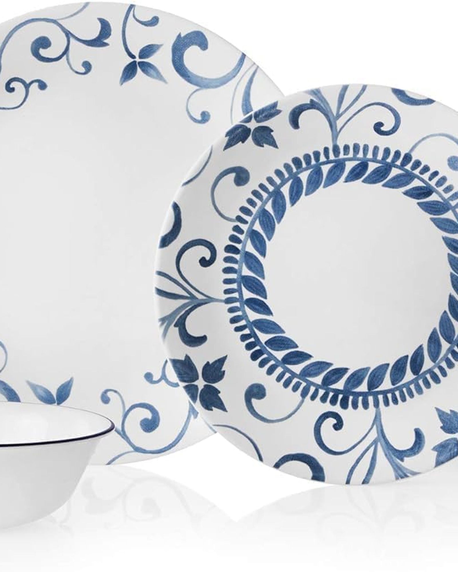 Corelle 12-Piece Chip Resistant Classic Collection Dinnerware Set, Artemis 1X12 (1138861)