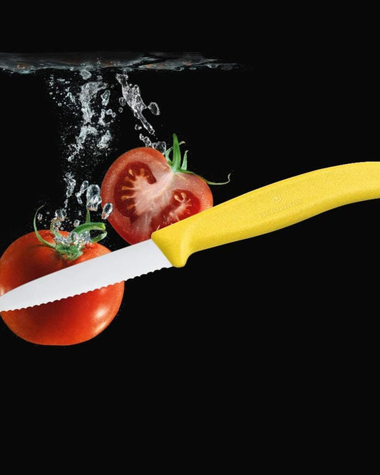 طقم سكاكين تقشير فيكتورينوكس السويسرية الكلاسيكية، قطعتان، لون أصفر