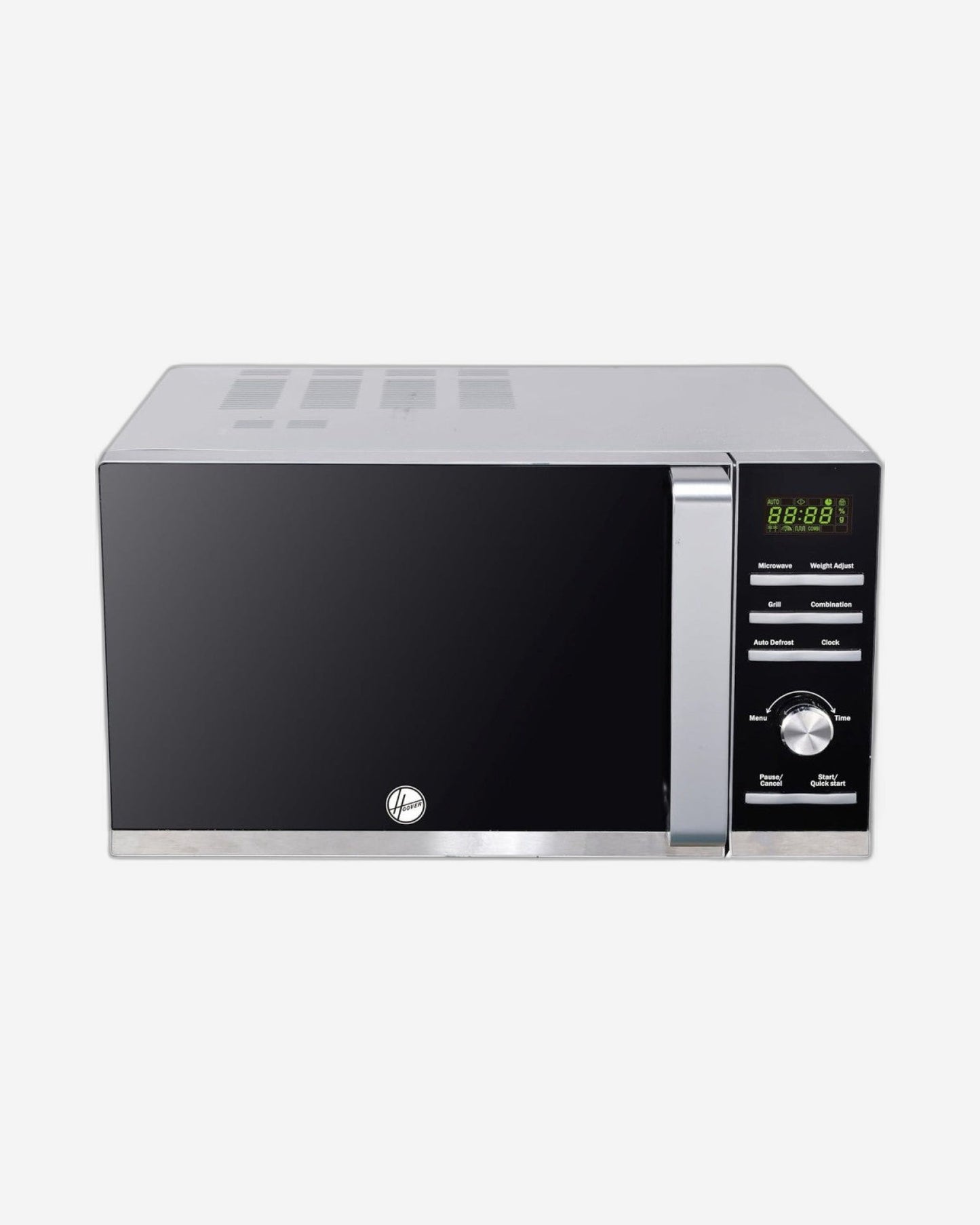 ميكروويف هوفر الرقمي سعة 25 لترًا مع فرن شواء - HMW-M25G-S، قوة 900 واط، خاصية إذابة الجليد، وظيفة الشواء، زر تحكم رقمي، أسود