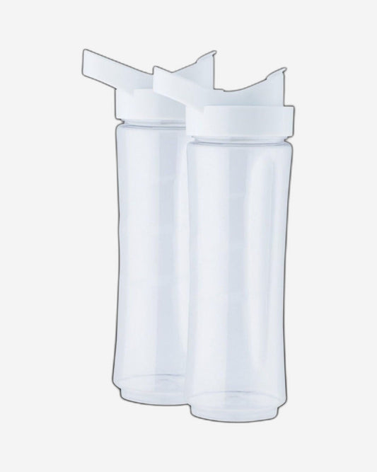 خلاط راسل هوبز الشخصي (21350) ميكس آند جو - 300 واط، سحق الثلج، زجاجتان خاليتان من مادة BPA سعة 600 مل، تشغيل تلقائي، مانع للانزلاق، آمن للاستخدام في غسالة الأطباق، أبيض - ضمان لمدة عام