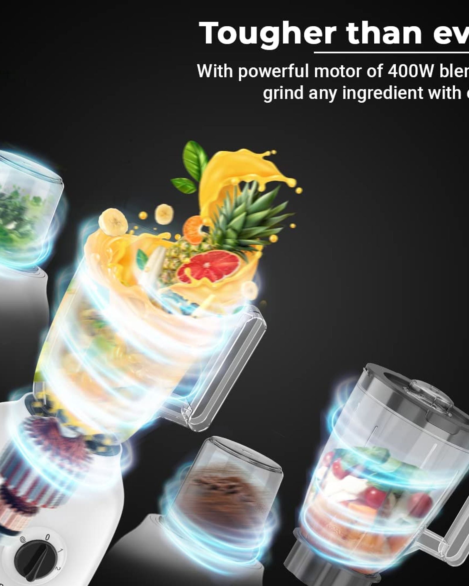 خلاط راسل هوبز 4 في 1 مع مطاحن متعددة