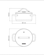 ترامونتينا برازيل أونا 20 سم 2.9 لتر طاجن ضحل من الفولاذ المقاوم للصدأ مع قاع ثلاثي الطبقات