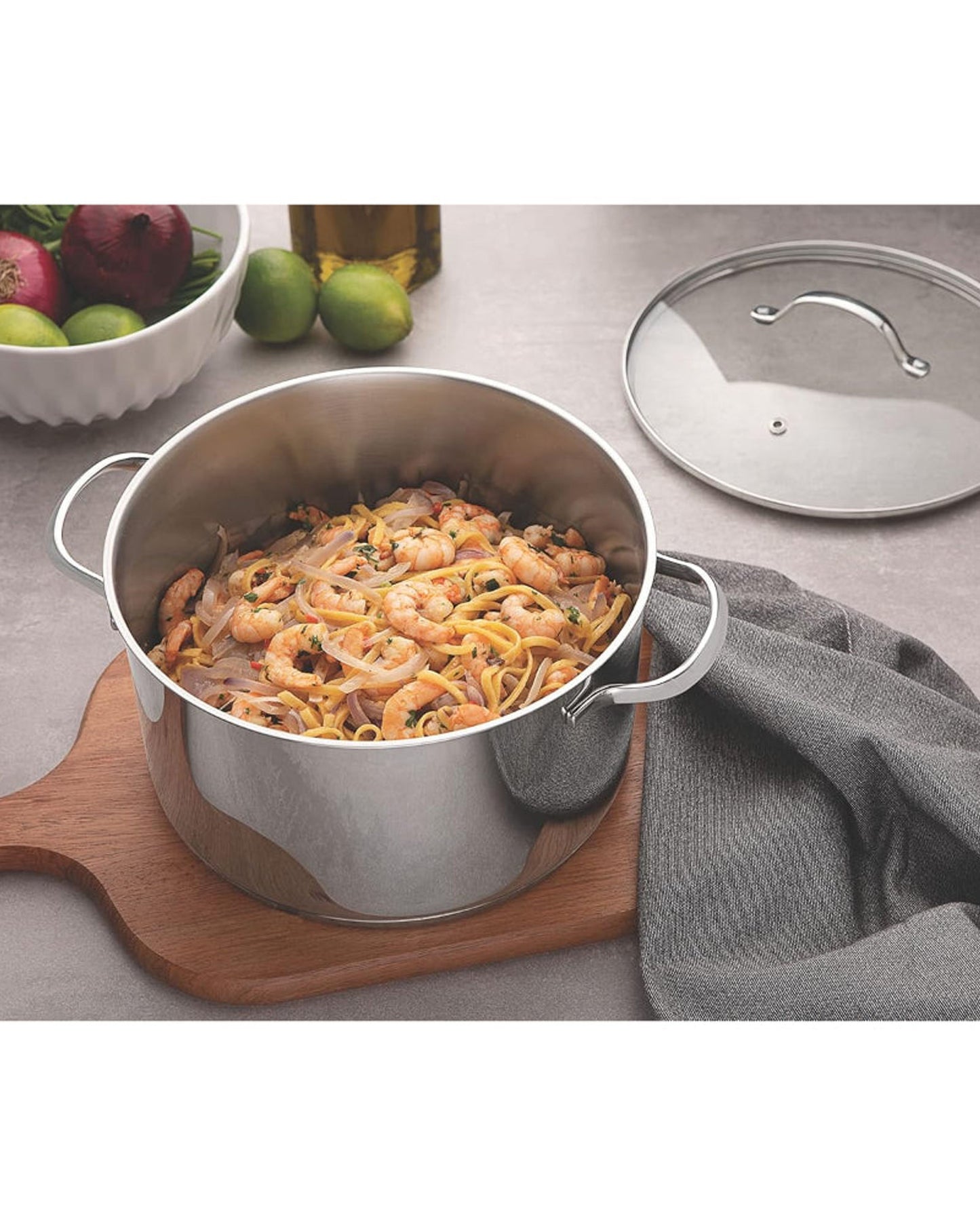 قدر طهي ترامونتينا برازيل أونا 16 سم 2.2 لتر من الفولاذ المقاوم للصدأ مع قاعدة ثلاثية الطبقات