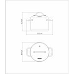 قدر طهي ترامونتينا برازيل أونا 16 سم 2.2 لتر من الفولاذ المقاوم للصدأ مع قاعدة ثلاثية الطبقات