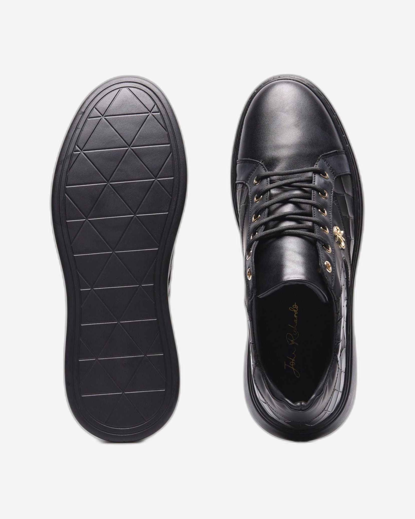 حذاء رياضي رجالي من جون ريتشاردو باللون الأسود - 17188-1