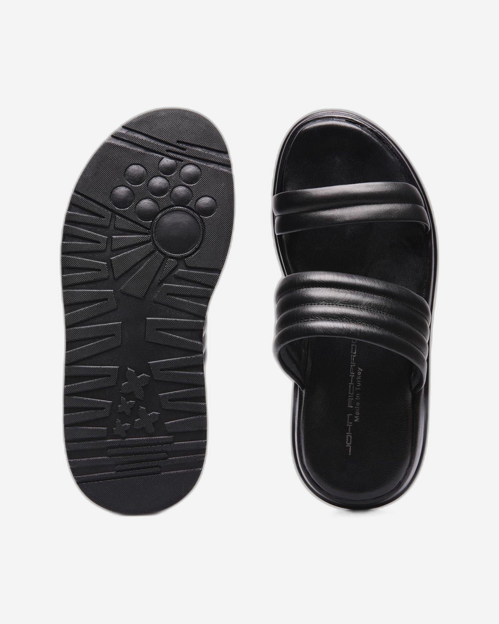 صندل جون ريتشاردو للرجال باللون الأسود - 2872-1