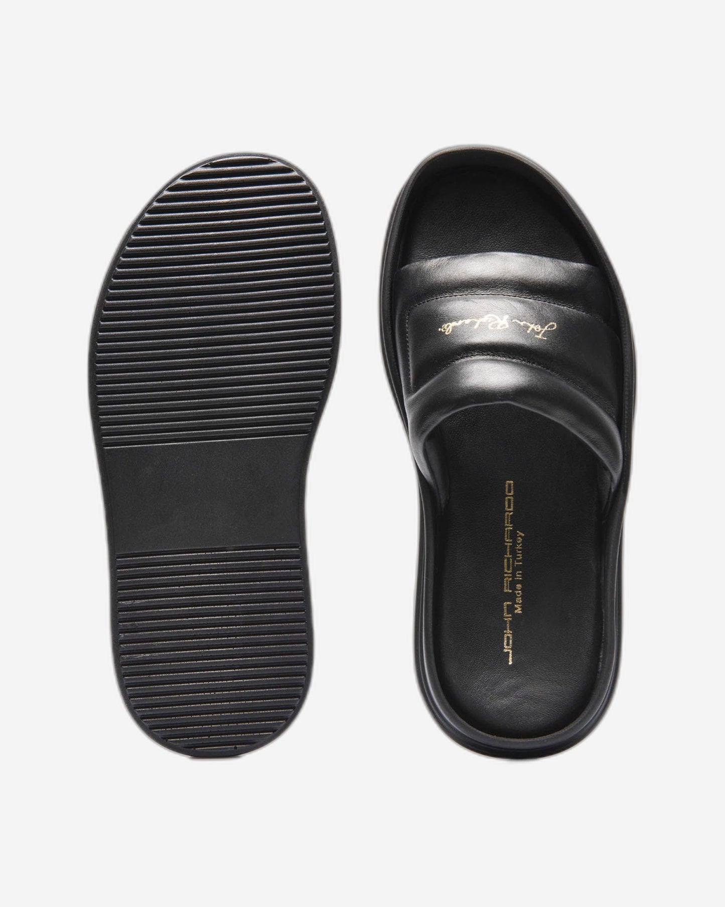 صندل رجالي من جون ريتشاردو باللون الأسود - 2855-1